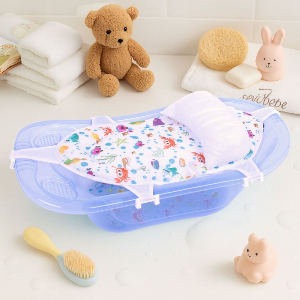 Destekli Bebek Banyo Filesi
